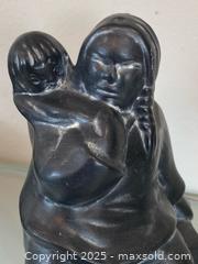 MaxSold Auction: Vintage Inuit Mother with Child Sculpture Canada Black Resin  - St. Catharines (Ontario, Canada) SELLER MANAGED Estate Sale Online Auction - Monique Crescent