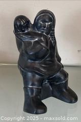 MaxSold Auction: Vintage Inuit Mother with Child Sculpture Canada Black Resin  - St. Catharines (Ontario, Canada) SELLER MANAGED Estate Sale Online Auction - Monique Crescent