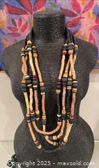 MaxSold Auction: Vintage Multi-strand Wooden Beaded Necklace  - St. Catharines (Ontario, Canada) SELLER MANAGED Estate Sale Online Auction - Monique Crescent