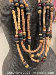 MaxSold Auction: Vintage Multi-strand Wooden Beaded Necklace  - St. Catharines (Ontario, Canada) SELLER MANAGED Estate Sale Online Auction - Monique Crescent