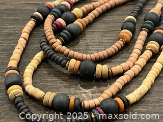 MaxSold Auction: Vintage Multi-strand Wooden Beaded Necklace  - St. Catharines (Ontario, Canada) SELLER MANAGED Estate Sale Online Auction - Monique Crescent