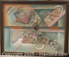 MaxSold Auction: Vintage Original Lee Reynolds Vanguard Studios Textured Abstract Oil Painting  - St. Catharines (Ontario, Canada) SELLER MANAGED Estate Sale Online Auction - Monique Crescent