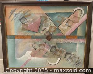 MaxSold Auction: Vintage Original Lee Reynolds Vanguard Studios Textured Abstract Oil Painting  - St. Catharines (Ontario, Canada) SELLER MANAGED Estate Sale Online Auction - Monique Crescent