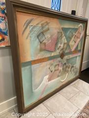 MaxSold Auction: Vintage Original Lee Reynolds Vanguard Studios Textured Abstract Oil Painting  - St. Catharines (Ontario, Canada) SELLER MANAGED Estate Sale Online Auction - Monique Crescent