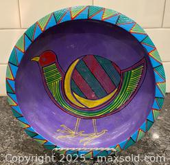 MaxSold Auction: Vintage Tonala Plate Colourful Bird Motif Hand Painted and Carved - St. Catharines (Ontario, Canada) SELLER MANAGED Estate Sale Online Auction - Monique Crescent