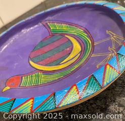 MaxSold Auction: Vintage Tonala Plate Colourful Bird Motif Hand Painted and Carved - St. Catharines (Ontario, Canada) SELLER MANAGED Estate Sale Online Auction - Monique Crescent