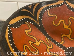 MaxSold Auction: Vintage Tribal Hand Carved and Painted African Wood Bowl  - St. Catharines (Ontario, Canada) SELLER MANAGED Estate Sale Online Auction - Monique Crescent