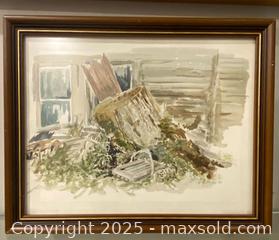 MaxSold Auction: Vintage Watercolour 1980 Signed L. Young - St. Catharines (Ontario, Canada) SELLER MANAGED Estate Sale Online Auction - Monique Crescent