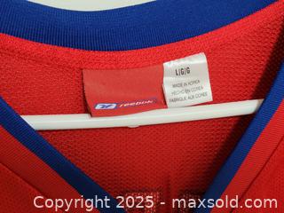 MaxSold Auction: Allen Iverson Philadelphia Sixers 3 Alternate Red Jersey Men's Large - Toronto (Ontario, Canada) SELLER MANAGED Downsizing Online Auction - McAdam Avenue