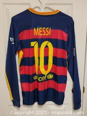 MaxSold Auction: Lionel Messi 10 Barcelona FC Jersey New with Tag L - Toronto (Ontario, Canada) SELLER MANAGED Downsizing Online Auction - McAdam Avenue