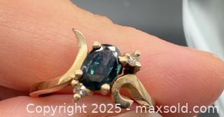 MaxSold Auction: 10k yellow gold sapphire & diamond ring with appraisal - Markham (Ontario, Canada) PARTNER MANAGED Downsizing Online Auction - Loring Crescent