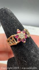 MaxSold Auction: 9k yellow gold ruby & diamond ring with certificate  - Markham (Ontario, Canada) PARTNER MANAGED Downsizing Online Auction - Loring Crescent