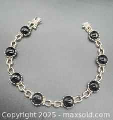 MaxSold Auction: Black onyx sterling silver bracelet  - Markham (Ontario, Canada) PARTNER MANAGED Downsizing Online Auction - Loring Crescent