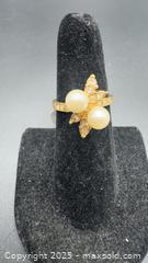 MaxSold Auction: Gold plated pearl cluster ring  - Markham (Ontario, Canada) PARTNER MANAGED Downsizing Online Auction - Loring Crescent