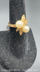 MaxSold Auction: Gold plated pearl cluster ring  - Markham (Ontario, Canada) PARTNER MANAGED Downsizing Online Auction - Loring Crescent