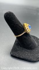 MaxSold Auction: Gold plated sapphire & crystal ring  - Markham (Ontario, Canada) PARTNER MANAGED Downsizing Online Auction - Loring Crescent