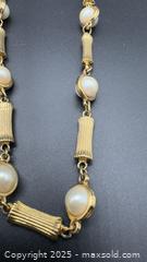 MaxSold Auction: Gold tone bar link & pearl necklace  - Markham (Ontario, Canada) PARTNER MANAGED Downsizing Online Auction - Loring Crescent