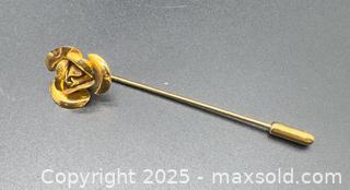 MaxSold Auction: Gold tone rose pin - Markham (Ontario, Canada) PARTNER MANAGED Downsizing Online Auction - Loring Crescent
