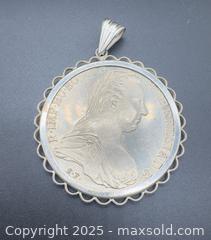 MaxSold Auction: Maria Theresa Thaler coin pendant - Markham (Ontario, Canada) PARTNER MANAGED Downsizing Online Auction - Loring Crescent