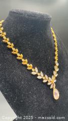 MaxSold Auction: Oscar De La Renta crystal leaf necklace  - Markham (Ontario, Canada) PARTNER MANAGED Downsizing Online Auction - Loring Crescent