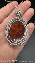 MaxSold Auction: Sterling silver Baltic amber pendant and earrings set - Markham (Ontario, Canada) PARTNER MANAGED Downsizing Online Auction - Loring Crescent