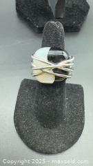 MaxSold Auction: Sterling silver black & white cocktail ring  - Markham (Ontario, Canada) PARTNER MANAGED Downsizing Online Auction - Loring Crescent