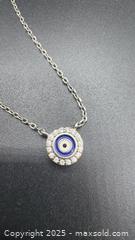 MaxSold Auction: Sterling silver evil eye pendant necklace  - Markham (Ontario, Canada) PARTNER MANAGED Downsizing Online Auction - Loring Crescent