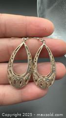 MaxSold Auction: Sterling silver filigree scroll teardrop dangle earrings - Markham (Ontario, Canada) PARTNER MANAGED Downsizing Online Auction - Loring Crescent