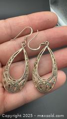MaxSold Auction: Sterling silver filigree scroll teardrop dangle earrings - Markham (Ontario, Canada) PARTNER MANAGED Downsizing Online Auction - Loring Crescent