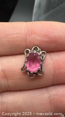 MaxSold Auction: Sterling silver filigree stud with pink stones  - Markham (Ontario, Canada) PARTNER MANAGED Downsizing Online Auction - Loring Crescent