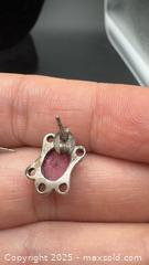 MaxSold Auction: Sterling silver filigree stud with pink stones  - Markham (Ontario, Canada) PARTNER MANAGED Downsizing Online Auction - Loring Crescent