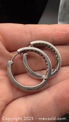 MaxSold Auction: Sterling silver huggie-hoop earrings  - Markham (Ontario, Canada) PARTNER MANAGED Downsizing Online Auction - Loring Crescent