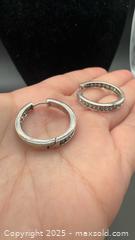 MaxSold Auction: Sterling silver huggie-hoop earrings  - Markham (Ontario, Canada) PARTNER MANAGED Downsizing Online Auction - Loring Crescent