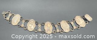 MaxSold Auction: Sterling silver Israeli story teller bracelet with turquoises  - Markham (Ontario, Canada) PARTNER MANAGED Downsizing Online Auction - Loring Crescent