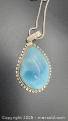 MaxSold Auction: Sterling silver larimar pendant necklace  - Markham (Ontario, Canada) PARTNER MANAGED Downsizing Online Auction - Loring Crescent