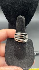 MaxSold Auction: Sterling silver multi band wave ring  - Markham (Ontario, Canada) PARTNER MANAGED Downsizing Online Auction - Loring Crescent