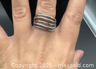 MaxSold Auction: Sterling silver multi band wave ring  - Markham (Ontario, Canada) PARTNER MANAGED Downsizing Online Auction - Loring Crescent
