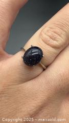 MaxSold Auction: Sterling silver night stone ring  - Markham (Ontario, Canada) PARTNER MANAGED Downsizing Online Auction - Loring Crescent