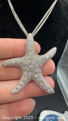 MaxSold Auction: Sterling silver pave cubic zirconia starfish pendant necklace - Markham (Ontario, Canada) PARTNER MANAGED Downsizing Online Auction - Loring Crescent