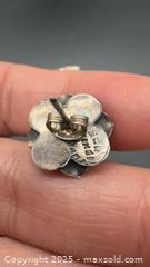 MaxSold Auction: Sterling silver rose stud earrings with pin - Markham (Ontario, Canada) PARTNER MANAGED Downsizing Online Auction - Loring Crescent