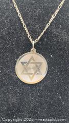 MaxSold Auction: Sterling silver Star of David pendant on figaro necklace  - Markham (Ontario, Canada) PARTNER MANAGED Downsizing Online Auction - Loring Crescent