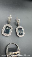 MaxSold Auction: Vintage Art Deco Sterling Silver Jenavi Ring & Earrings  - Markham (Ontario, Canada) PARTNER MANAGED Downsizing Online Auction - Loring Crescent