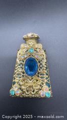 MaxSold Auction: Vintage blue small perfume bottle  - Markham (Ontario, Canada) PARTNER MANAGED Downsizing Online Auction - Loring Crescent