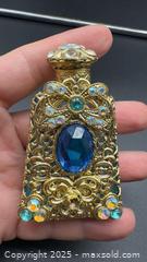 MaxSold Auction: Vintage blue small perfume bottle  - Markham (Ontario, Canada) PARTNER MANAGED Downsizing Online Auction - Loring Crescent