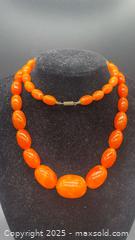 MaxSold Auction: Vintage graduated orange bead necklace - Markham (Ontario, Canada) PARTNER MANAGED Downsizing Online Auction - Loring Crescent