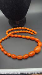 MaxSold Auction: Vintage graduated orange bead necklace - Markham (Ontario, Canada) PARTNER MANAGED Downsizing Online Auction - Loring Crescent