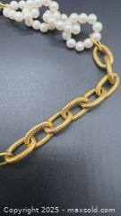 MaxSold Auction: Vintage Richelieu gold tone necklace with pearls  - Markham (Ontario, Canada) PARTNER MANAGED Downsizing Online Auction - Loring Crescent