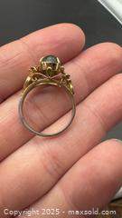 MaxSold Auction: Yellow & white gold jade ring  - Markham (Ontario, Canada) PARTNER MANAGED Downsizing Online Auction - Loring Crescent