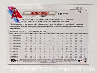 MaxSold Auction: 2021 SHOHEI OHTANI FOIL BASEBALL CARD BY TOPPS - Kingston (Ontario, Canada) SELLER MANAGED Downsizing Online Auction - Rosemund Crescent