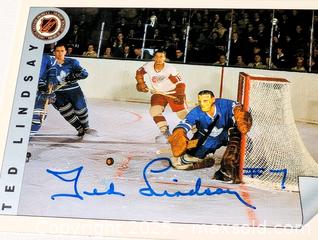 MaxSold Auction: HAND SIGNED TED LINDSAY HOCKEY CARD - Kingston (Ontario, Canada) SELLER MANAGED Downsizing Online Auction - Rosemund Crescent